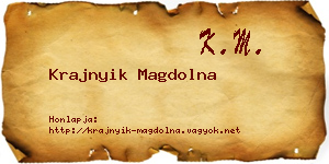 Krajnyik Magdolna névjegykártya