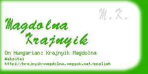 magdolna krajnyik business card